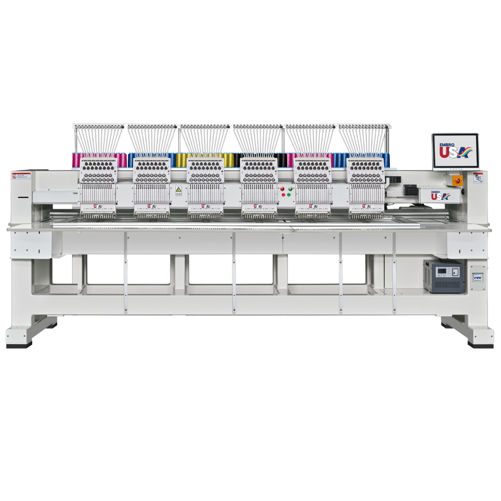 6-Head 12-Needle Industrial Embroidery Machine