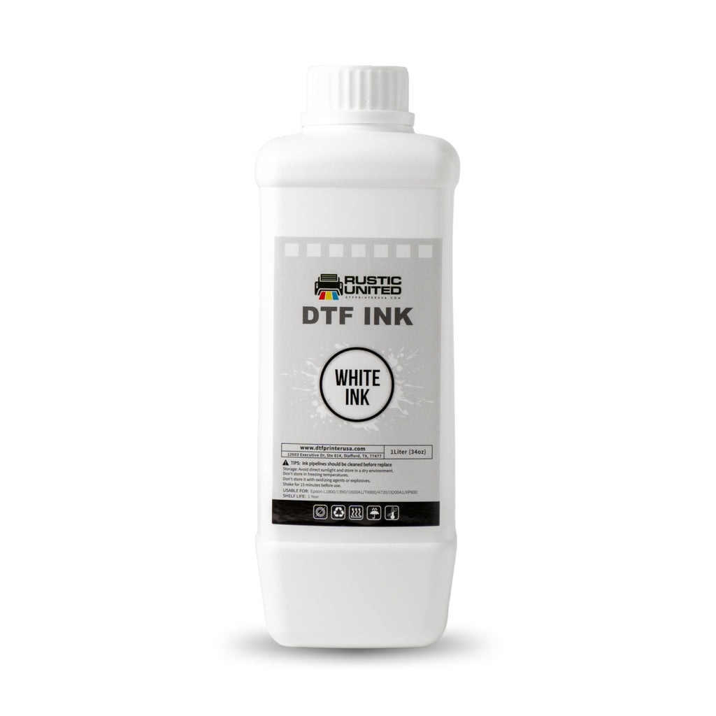 DTF インク　ホワイト　１リットル　８本 DTF White Ink for Epson Printers, 1 Liter | DTF Printer USA