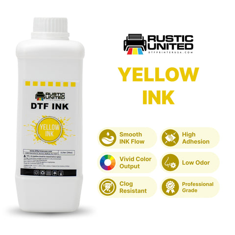 DTF Printer USA Yellow Ink - 1 Liter | High-Quality, Opaque, Long ...