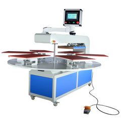 Fully Automatic Turntable 6-Station Heat Press Machine | Model: GS-QD6 | Size: 50×60 cm