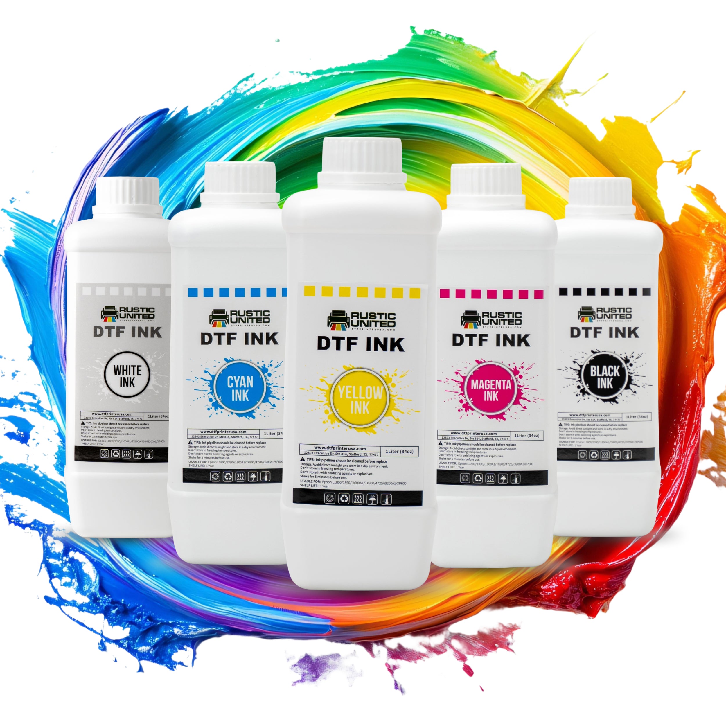 DTF Printer USA White Ink - 1 Liter | High-Quality Ink for DTF Printer