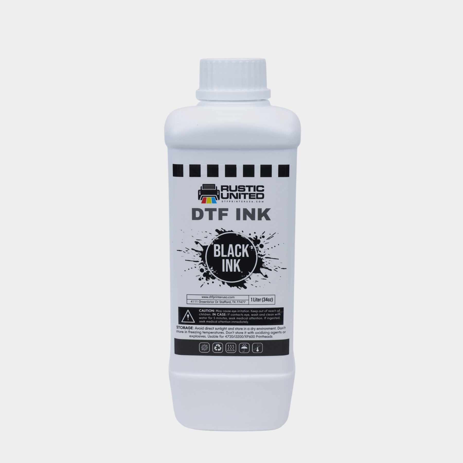 Black. store Dynamite DTF Ink for DTF Printers,Epson Printer, (1) 1 liter bottle BLACK