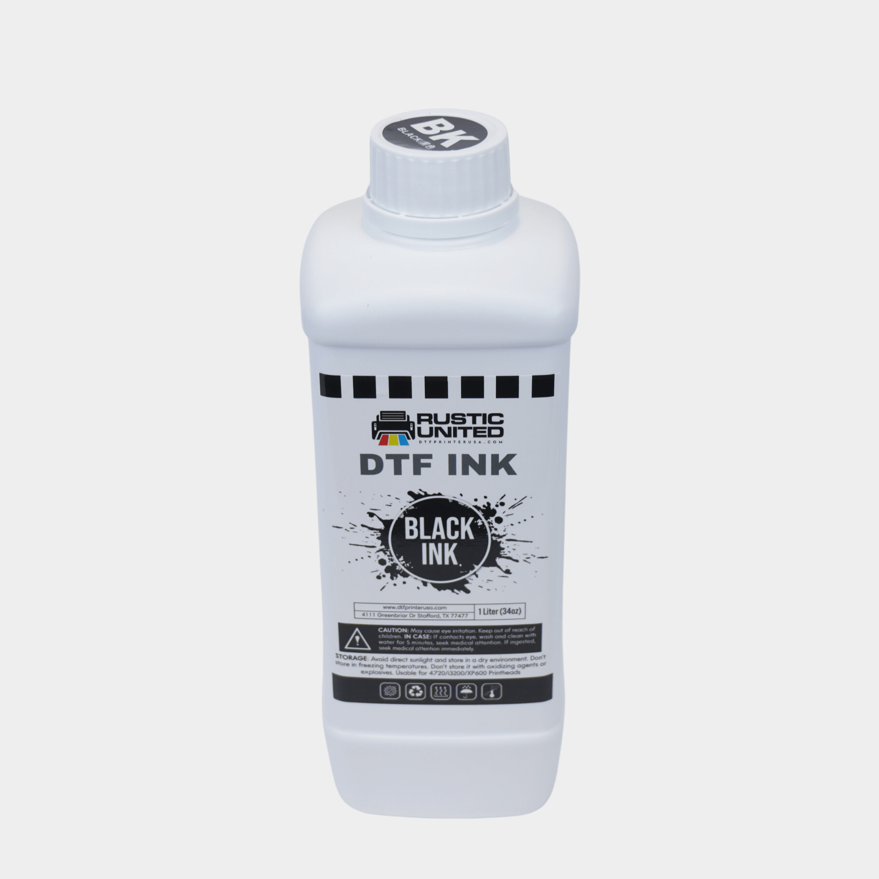 Black. Dynamite DTF Ink for DTF Printers,Epson Printer, (1) 1 liter bottle 2024 BLACK